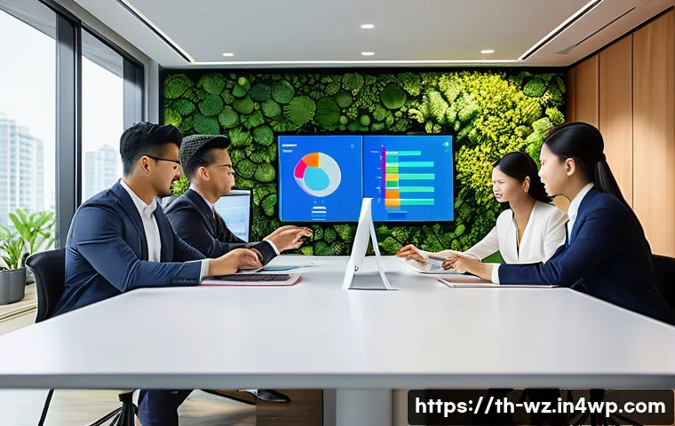 MVP 개선을 위한 실험 기법 - A modern office scene showing a diverse group of Thai professionals in casual business attire collab...