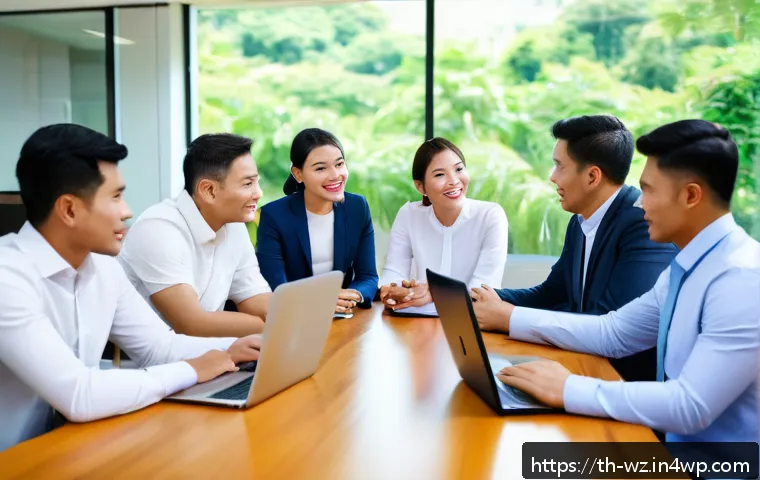 MVP 성공을 위한 팀워크 강화 방법 - A diverse professional team in a modern Thai office environment engaging in an open and honest commu...
